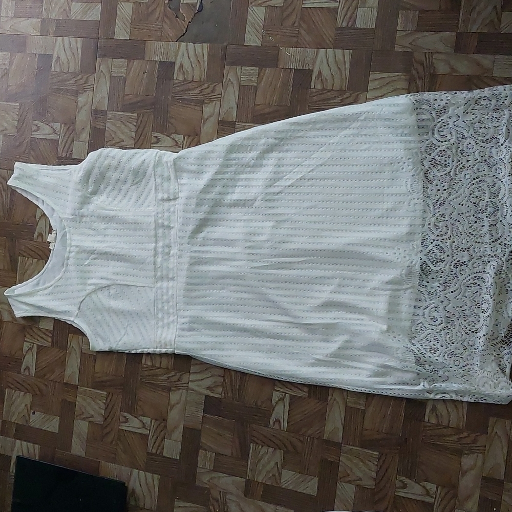 Nurture womens large white lace dress